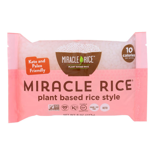 Miracle Noodle Rice - Shirataki - Miracle Rice - 8 Oz - Case Of 6