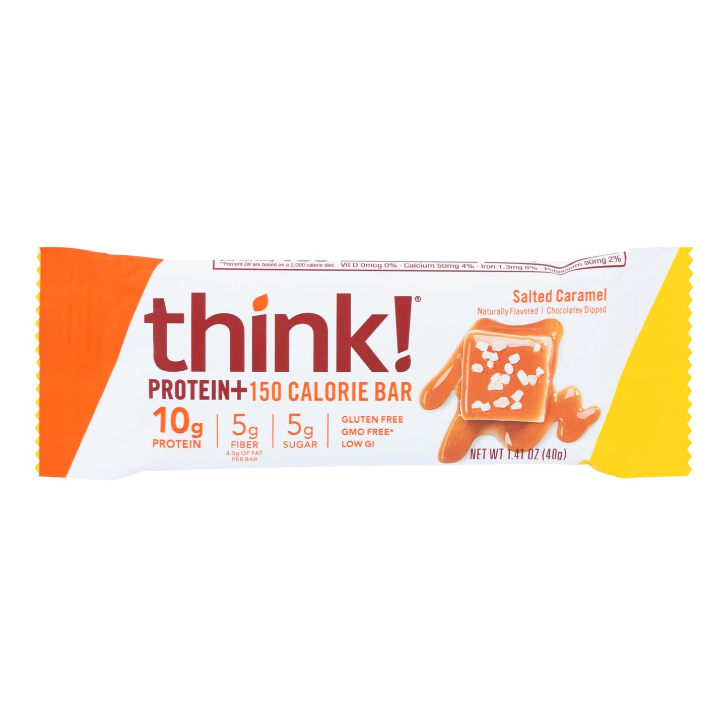 Think Products Thinkthin Bar - Lean Protein Fiber - Caramel - 1.41 Oz - 1 Case