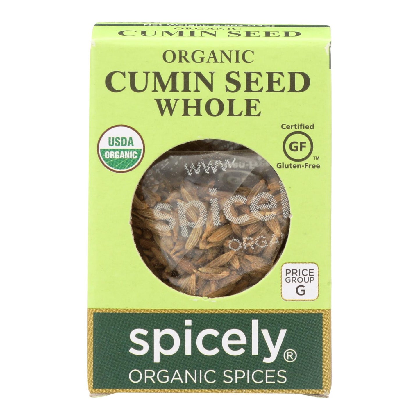 Spicely Organics - Organic Cumin Seed - Whole - Case Of 6 - 0.5 Oz.