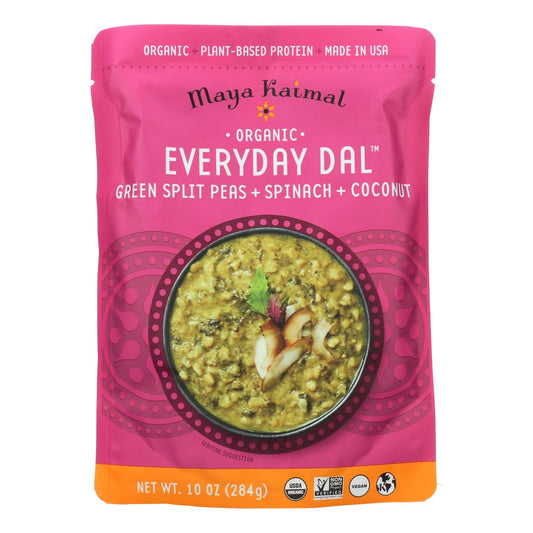 Maya Kaimal - Organic Everyday Dal - Green Split Pea Spinach Coconut - Cs Of 6 -10 Oz